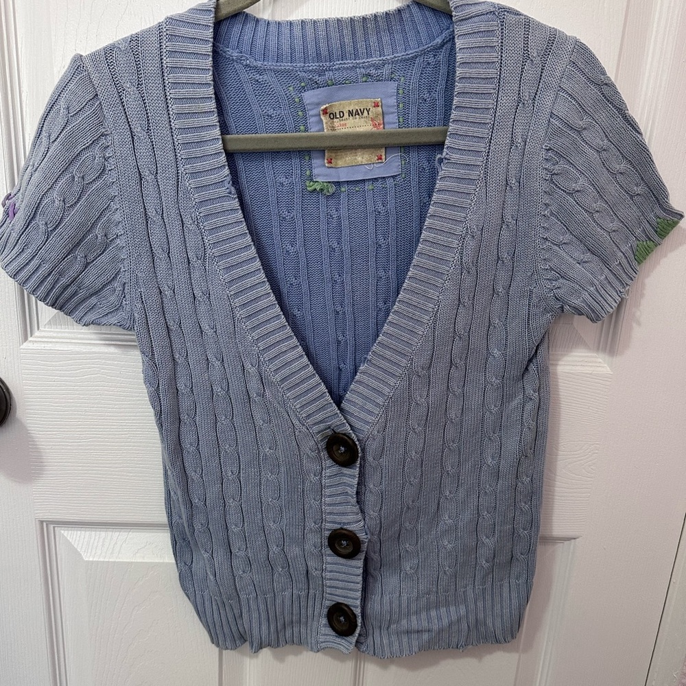 🦋 Periwinkle cardigan, short sleeve 🦋